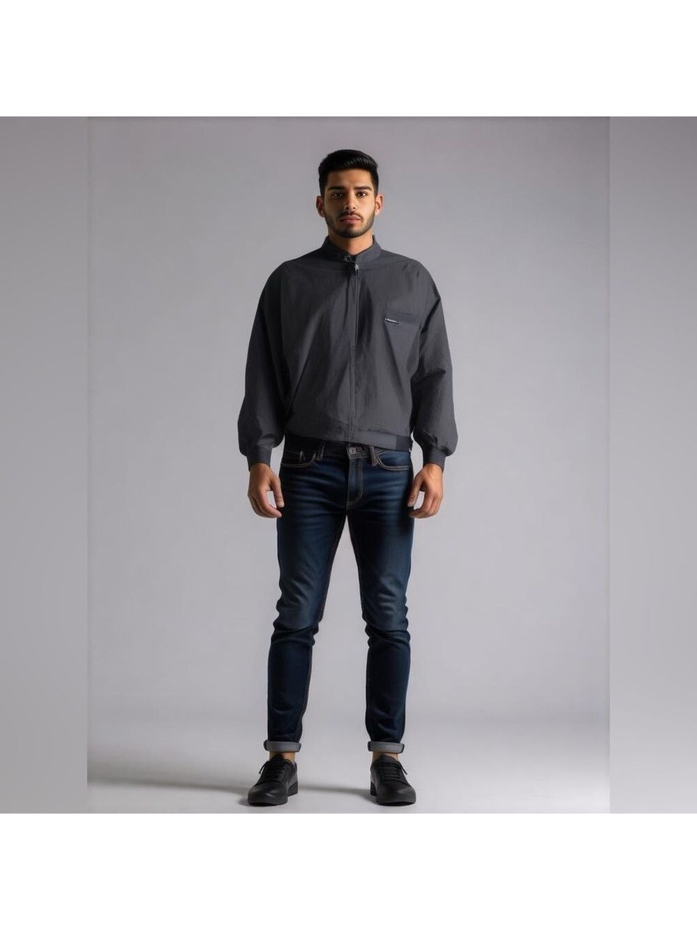 Members Only Black Bomber Jacket Size M